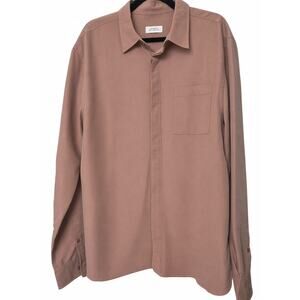 Saturdays NYC Long Sleeve Button Down Shirt - Dusty Pink - Size XL